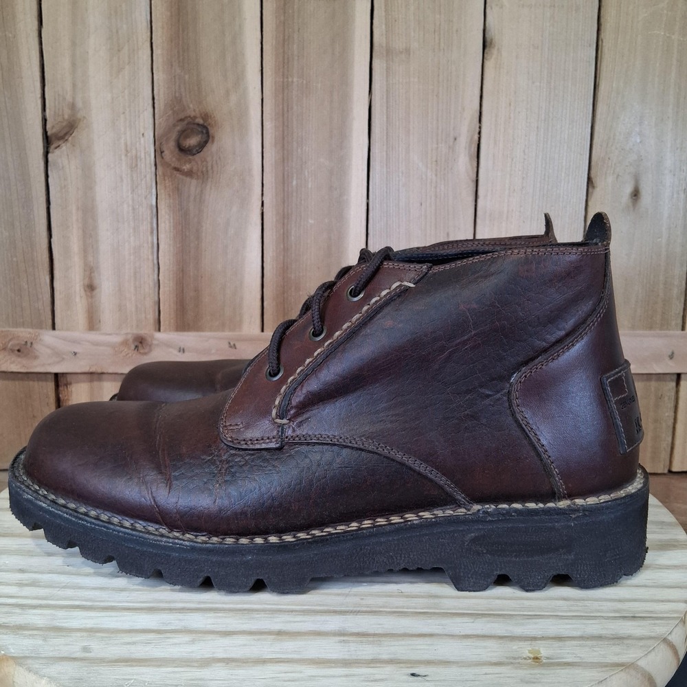 H.S. Trask Chukka Boots Mens 10.5 M Brown Bison Leather Ankle Rugged Casual